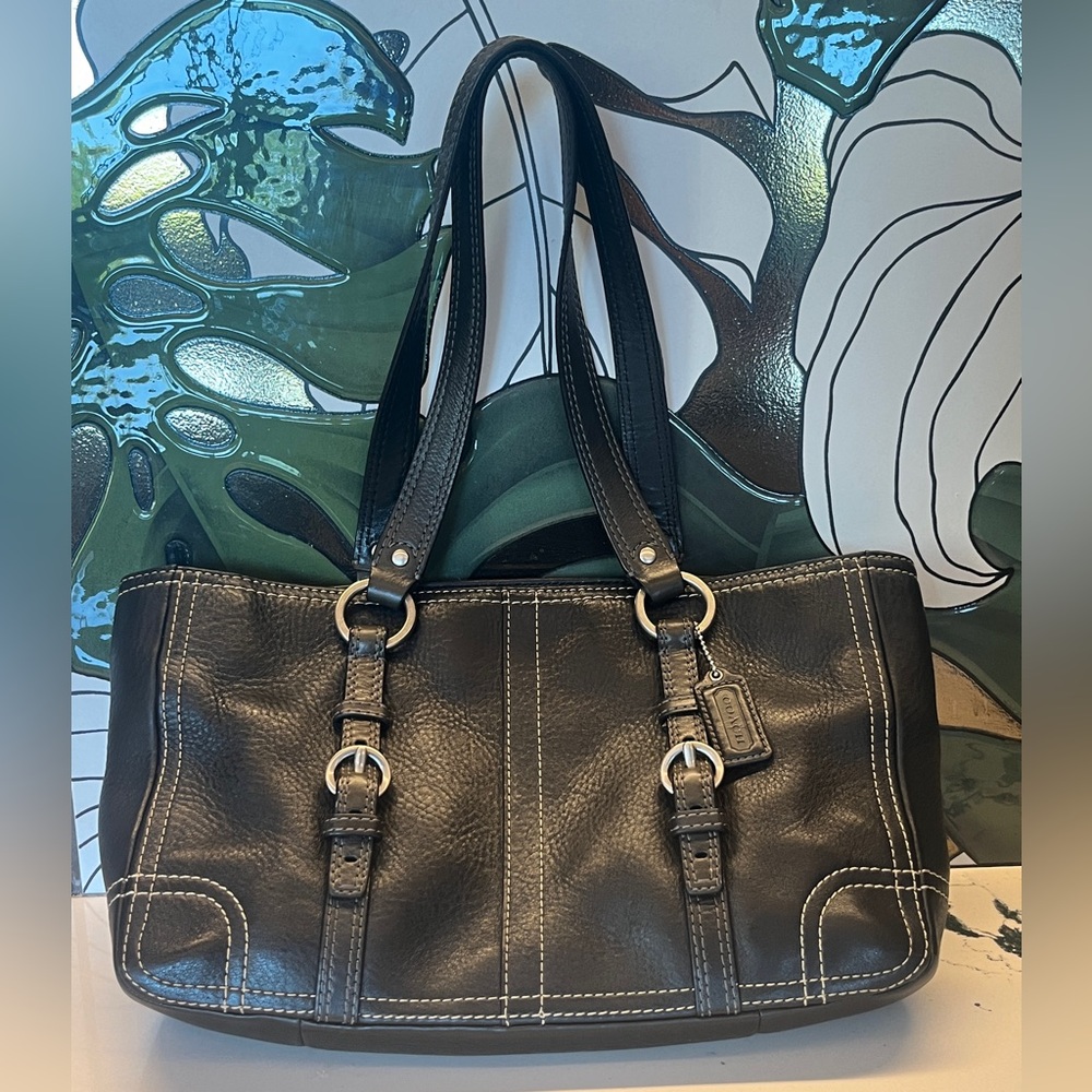Coach Black Leather Pebble Bag | Vintage
